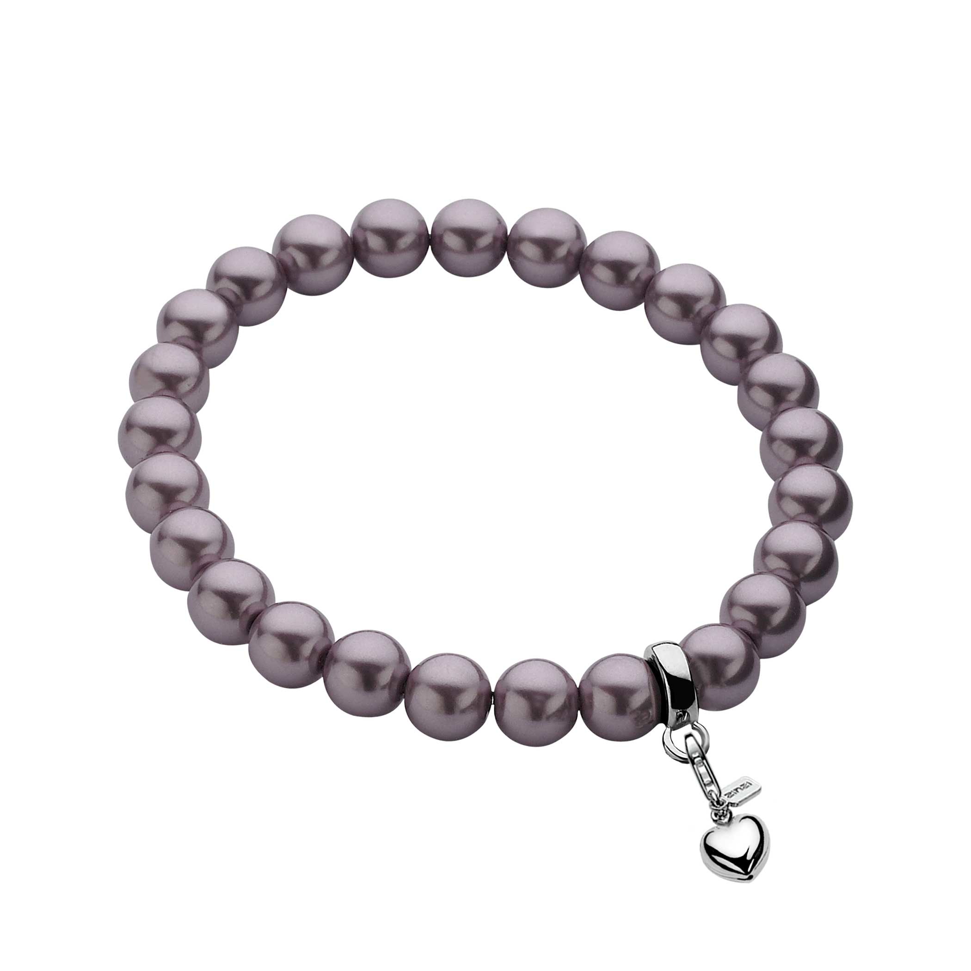Zinzi Charms rek-armband one-size paarse parels CH-A20P 