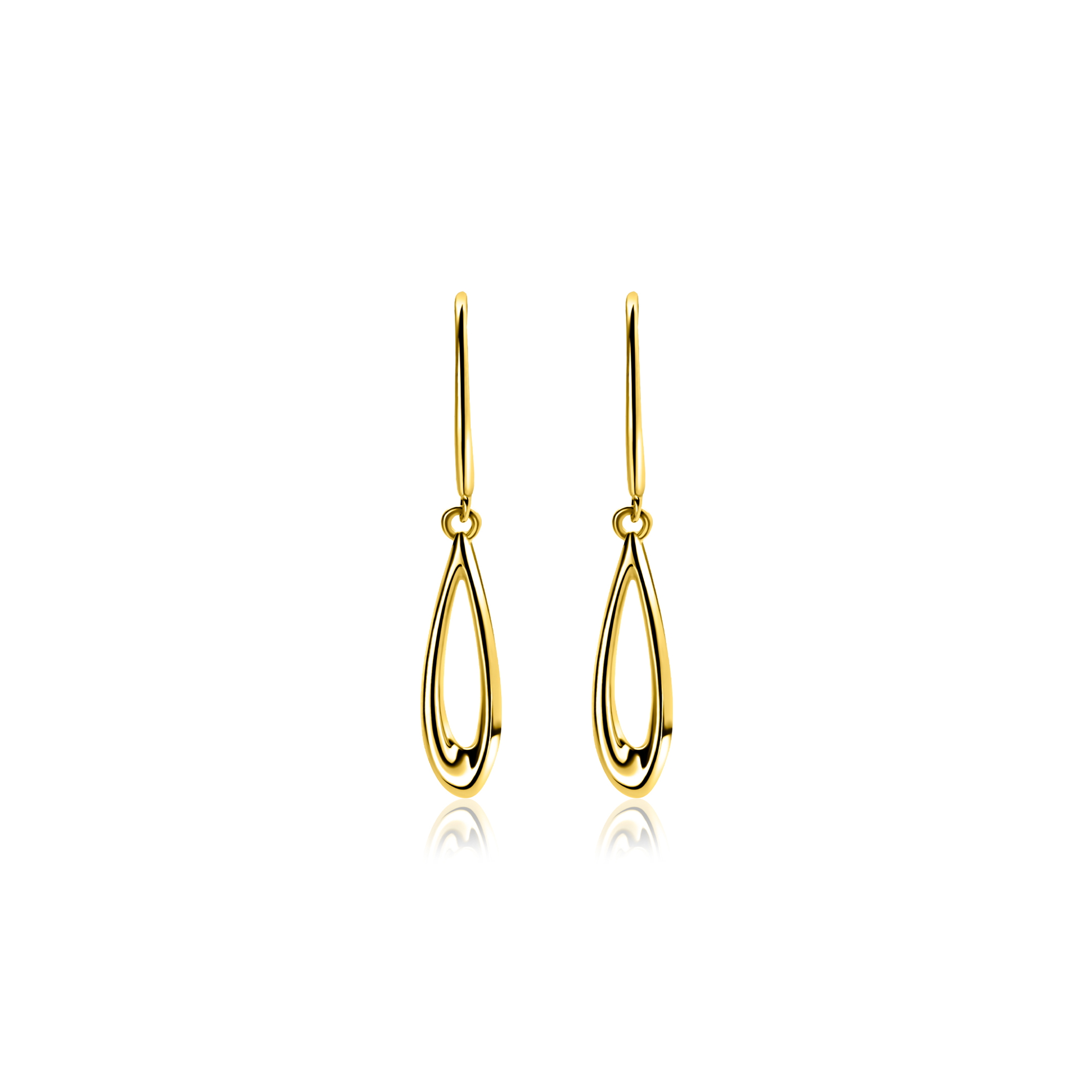 ZINZI GOLD oorhangers ovaal open