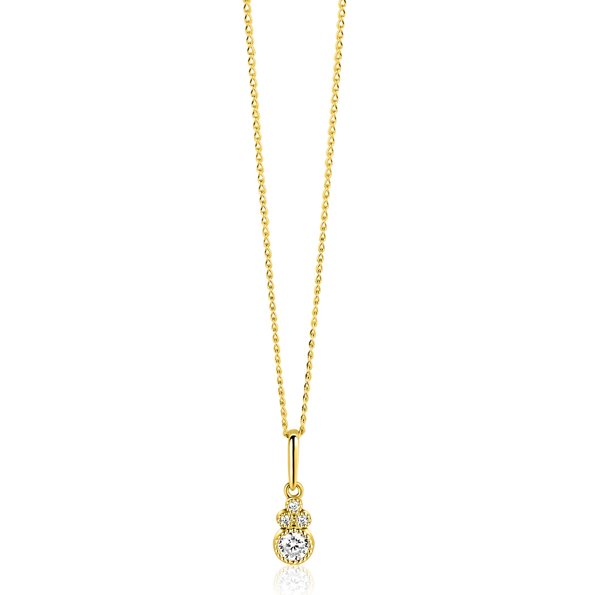 ZINZI GOLD hanger fantasie zirconia's