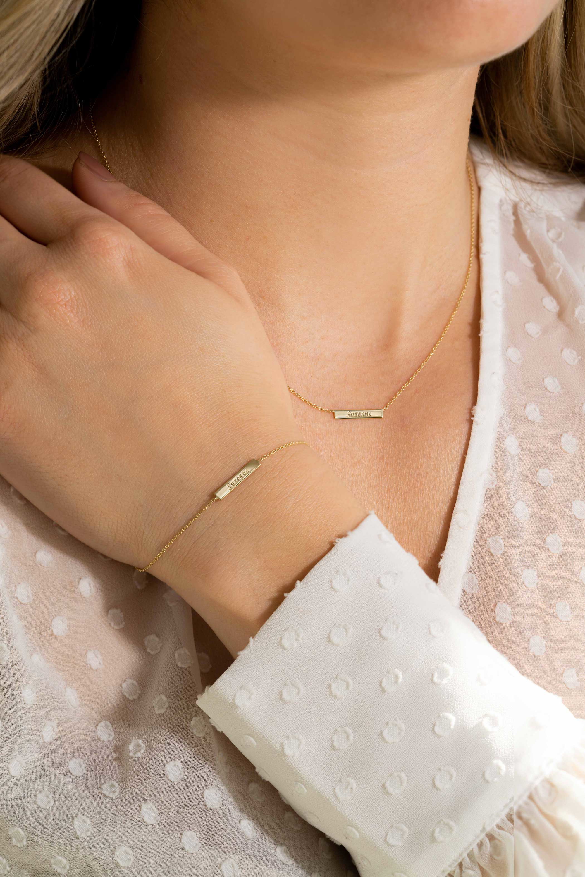 ZINZI 14K Gold Bracelet Flat Bar ZGA176