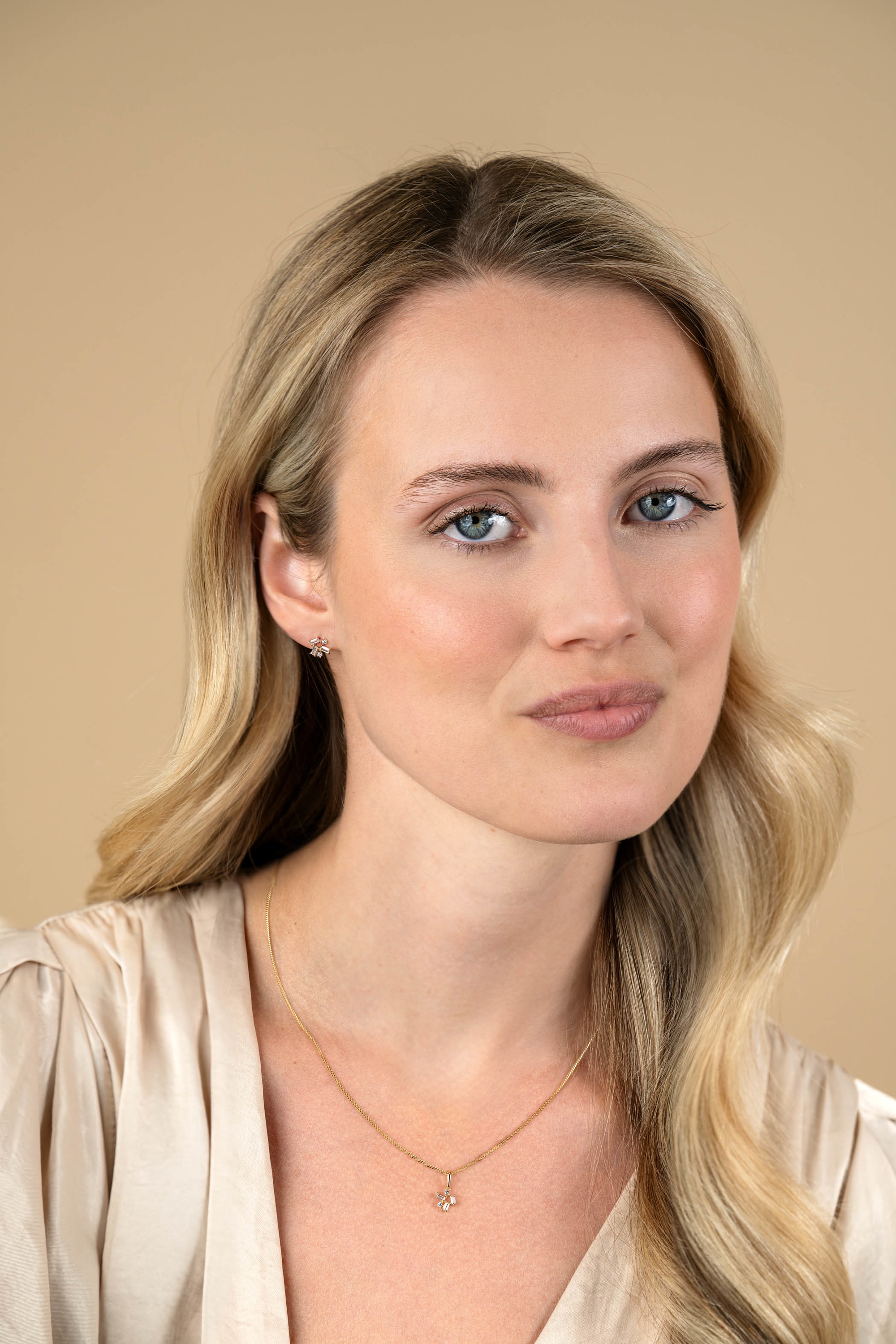 13mm ZINZI Gold 14 krt gouden fantasie hanger met rechthoekige en ronde zirkonia's ZGH511 (zonder collier)