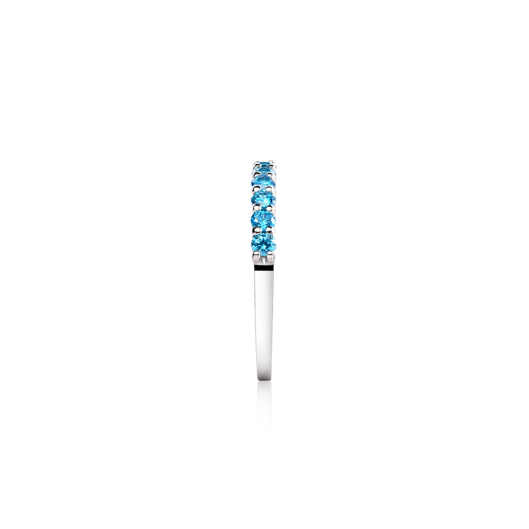 ZINZI zilveren aanschuifring turquoise ZIR827T