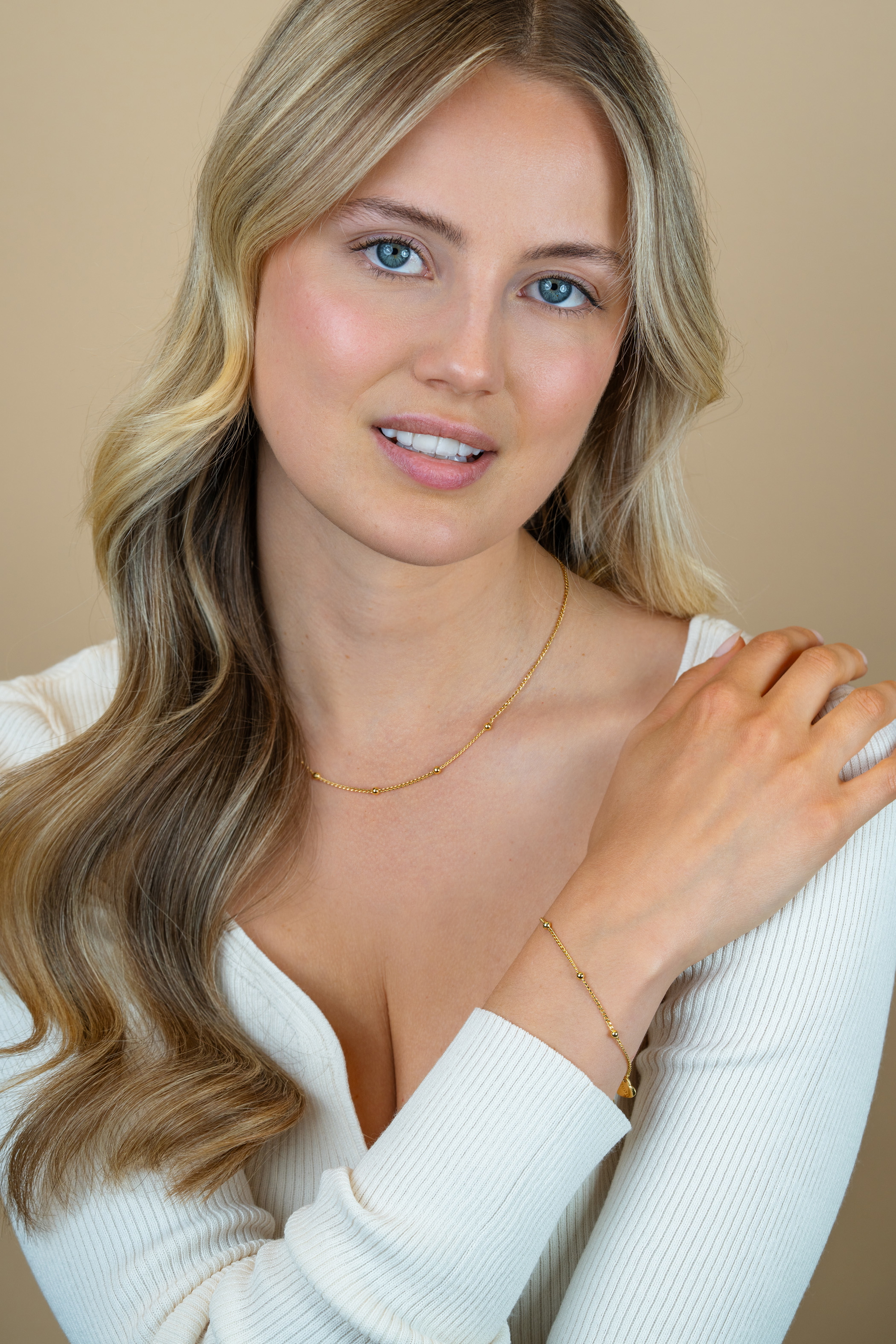 ZINZI zlv. armband gg.verg. gourmet en bolletjes