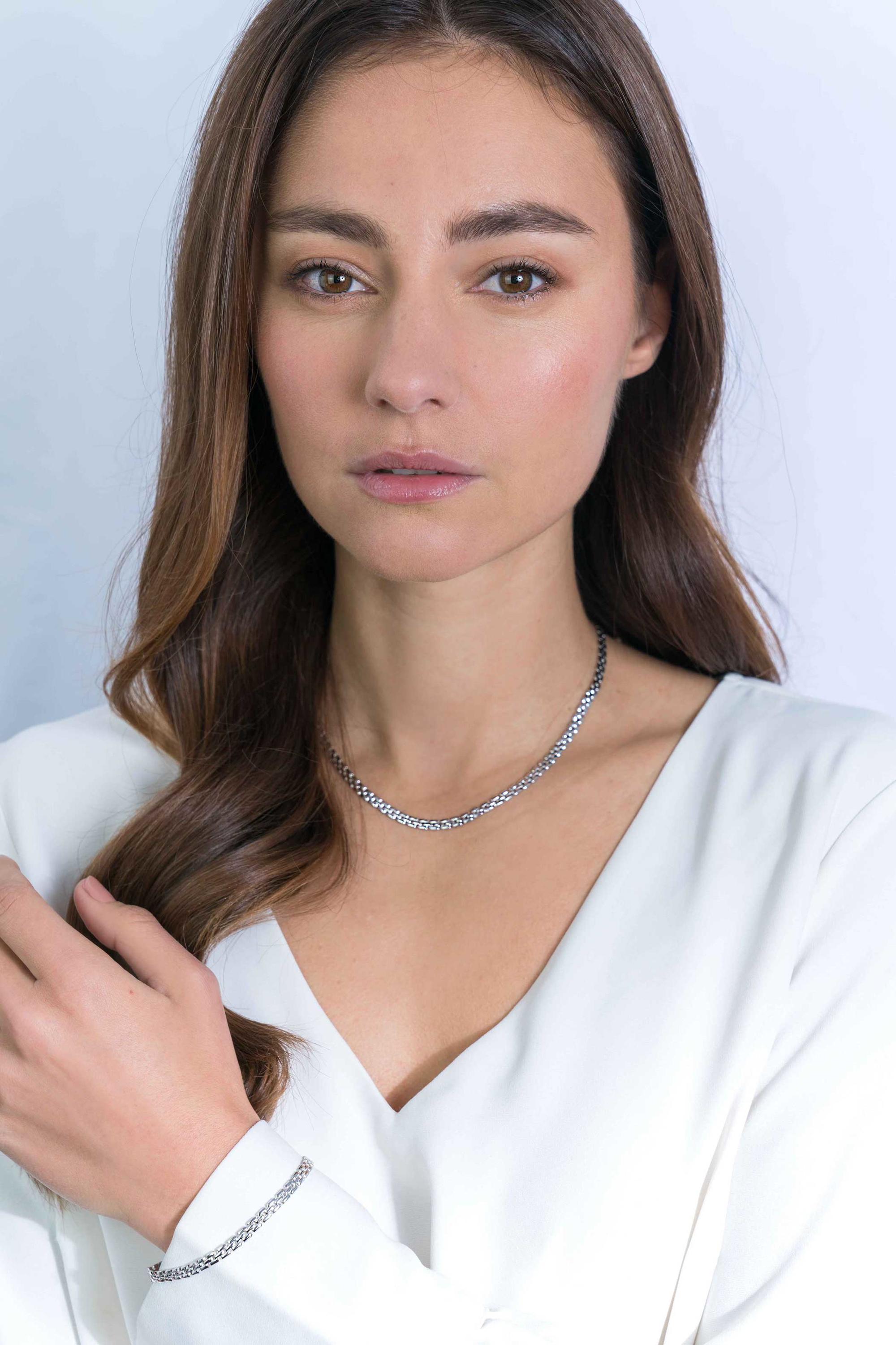 ZINZI zilveren collier rolexstyle schakel 4,5mm breed 43cm ZIC2148