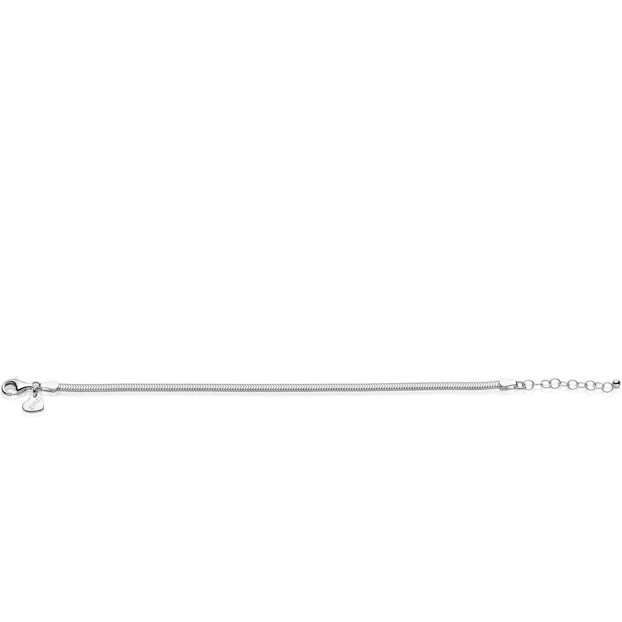 ZINZI zlv. armband platte slang