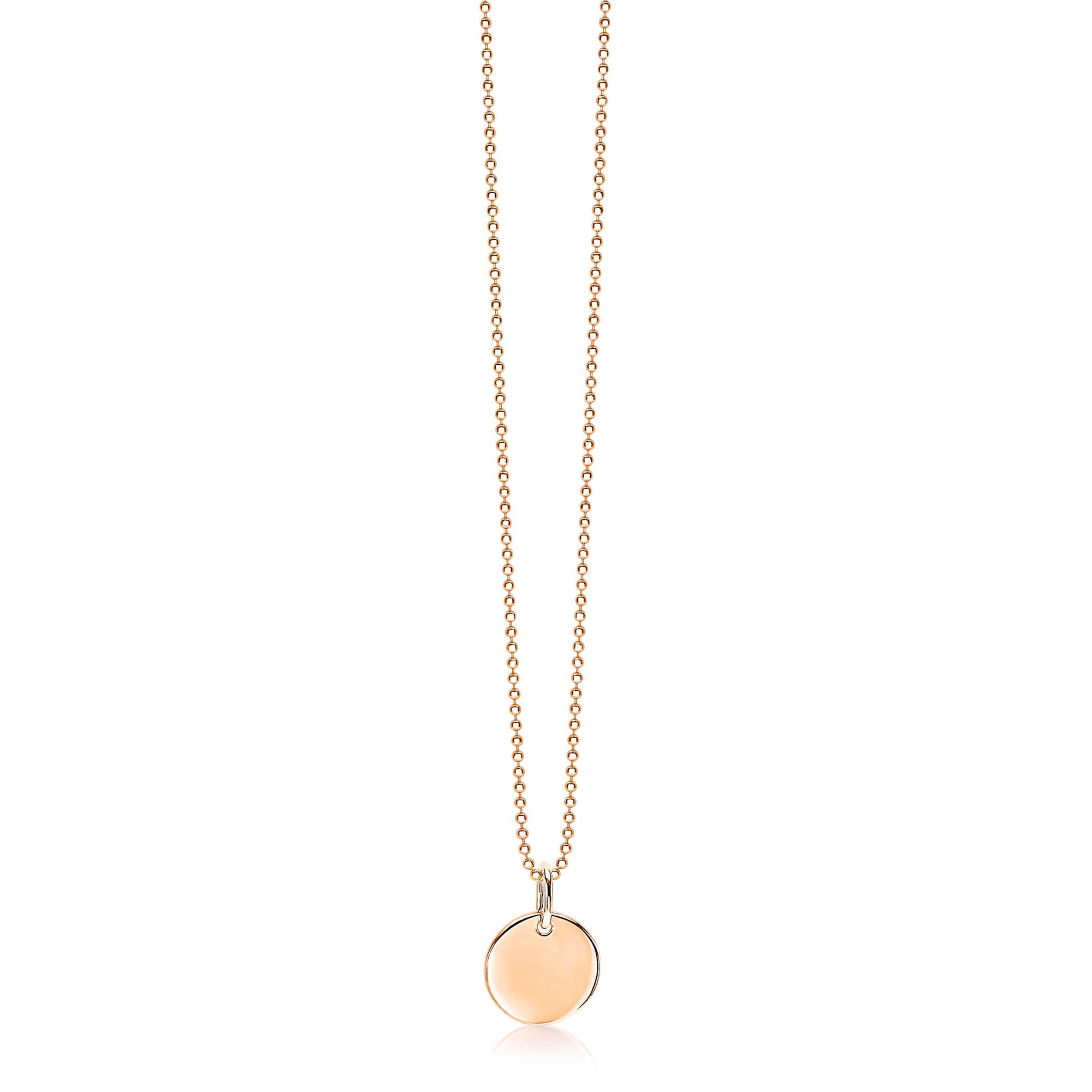 12mm ZINZI Rose Gold Plated Sterling Silver Coin Pendant ZIH1825R