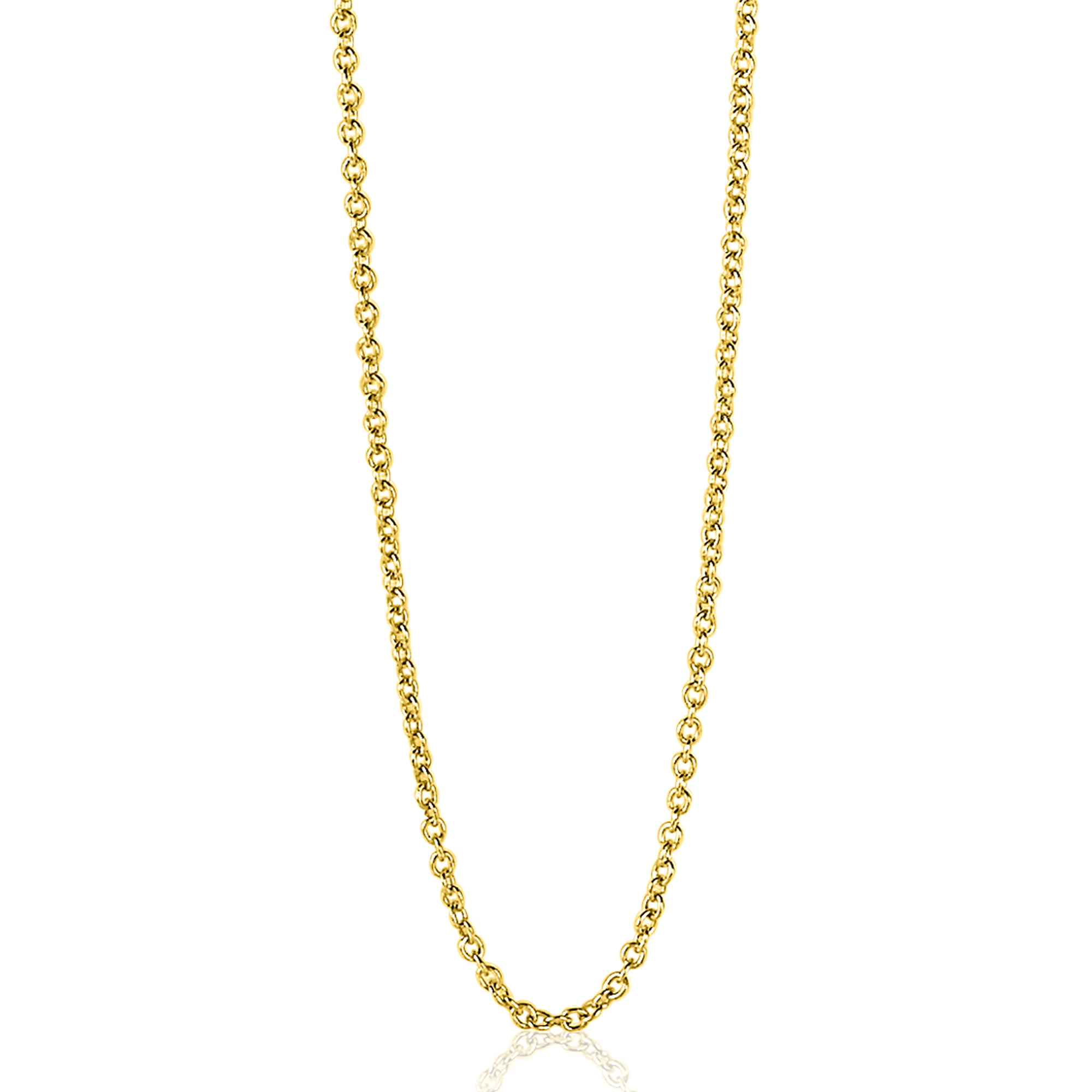 90cm ZINZI zilveren anker ketting geel verguld ZILC-A90G