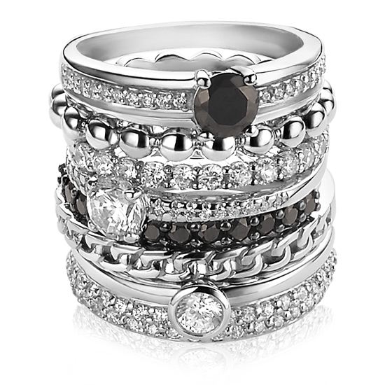 ZINZI silberner Ring weiß ZIR827