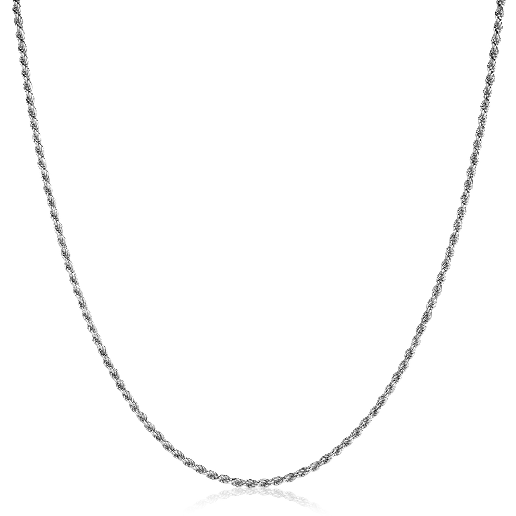 45cm ZINZI zilveren koord ketting ZILC-K45