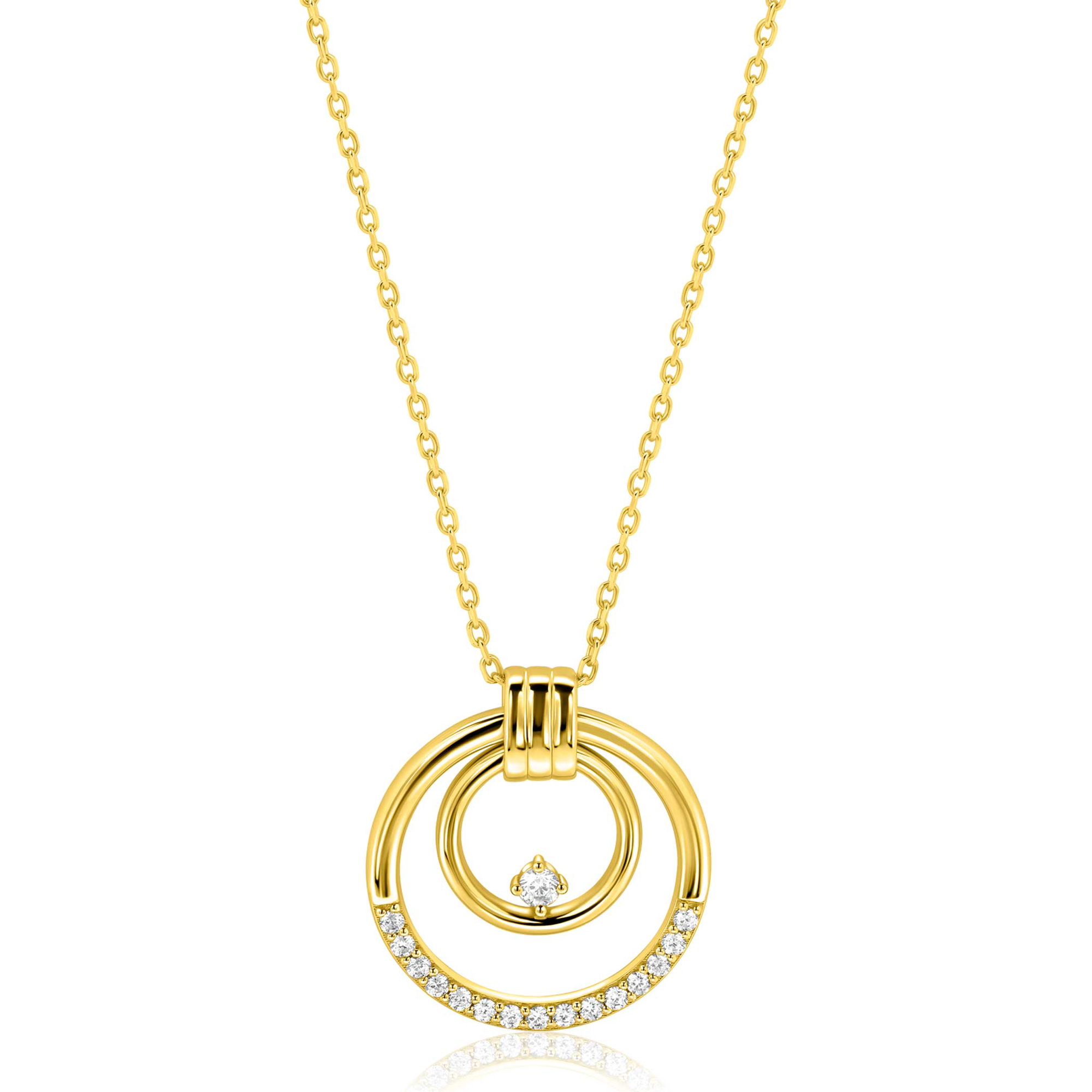 ZINZI zlv.gg.verg.collier hanger 2 xrond open en zirc.