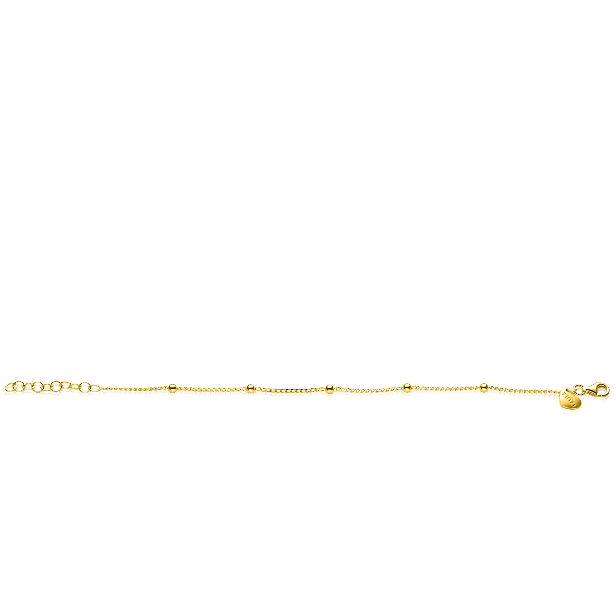 ZINZI zlv. armband gg.verg. gourmet en bolletjes