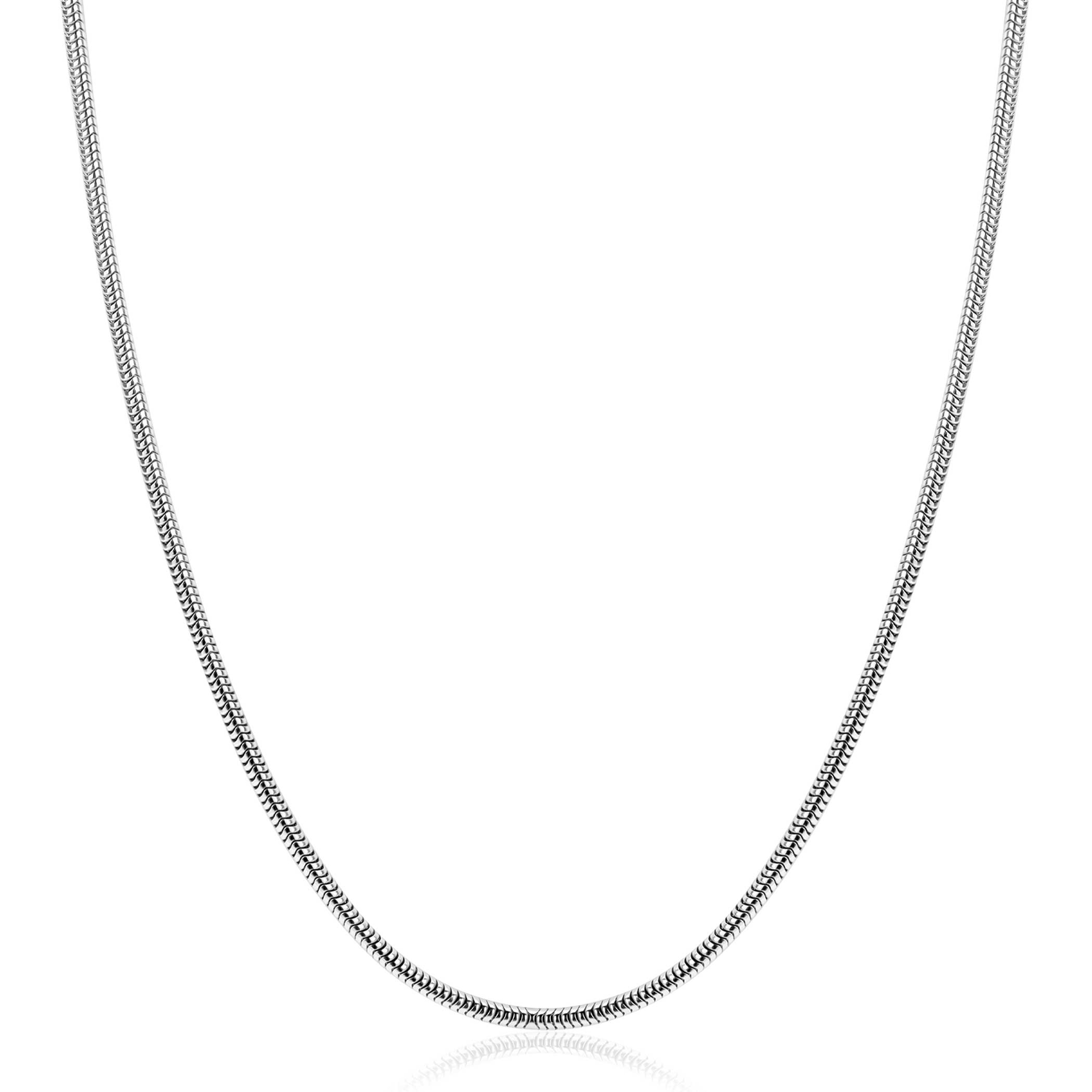 ZINZI zilveren ronde slangen ketting (2mm breed) 42-45cm ZIC2849