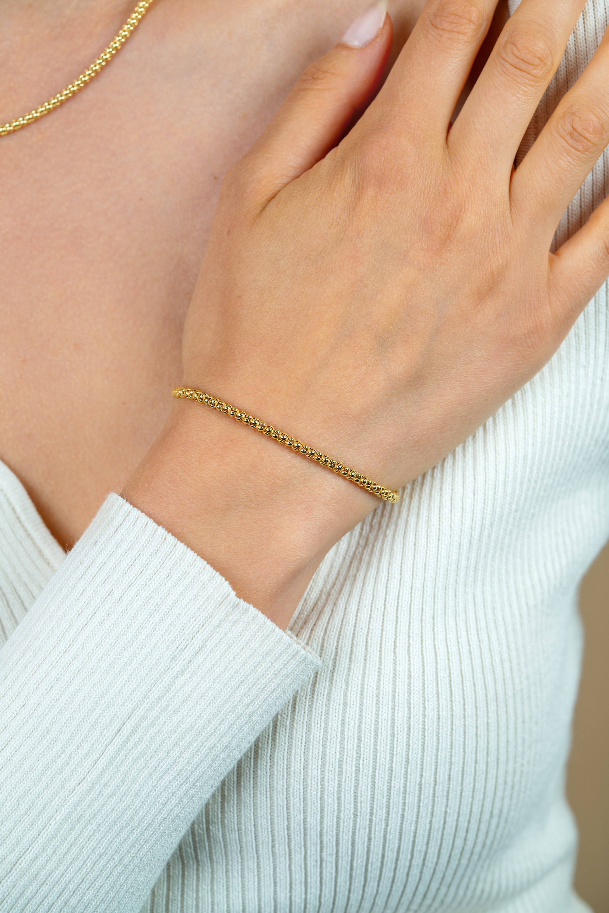 ZINZI Gold Plated Sterling Silver Chain Bracelet 18,5cm ZIA1288G