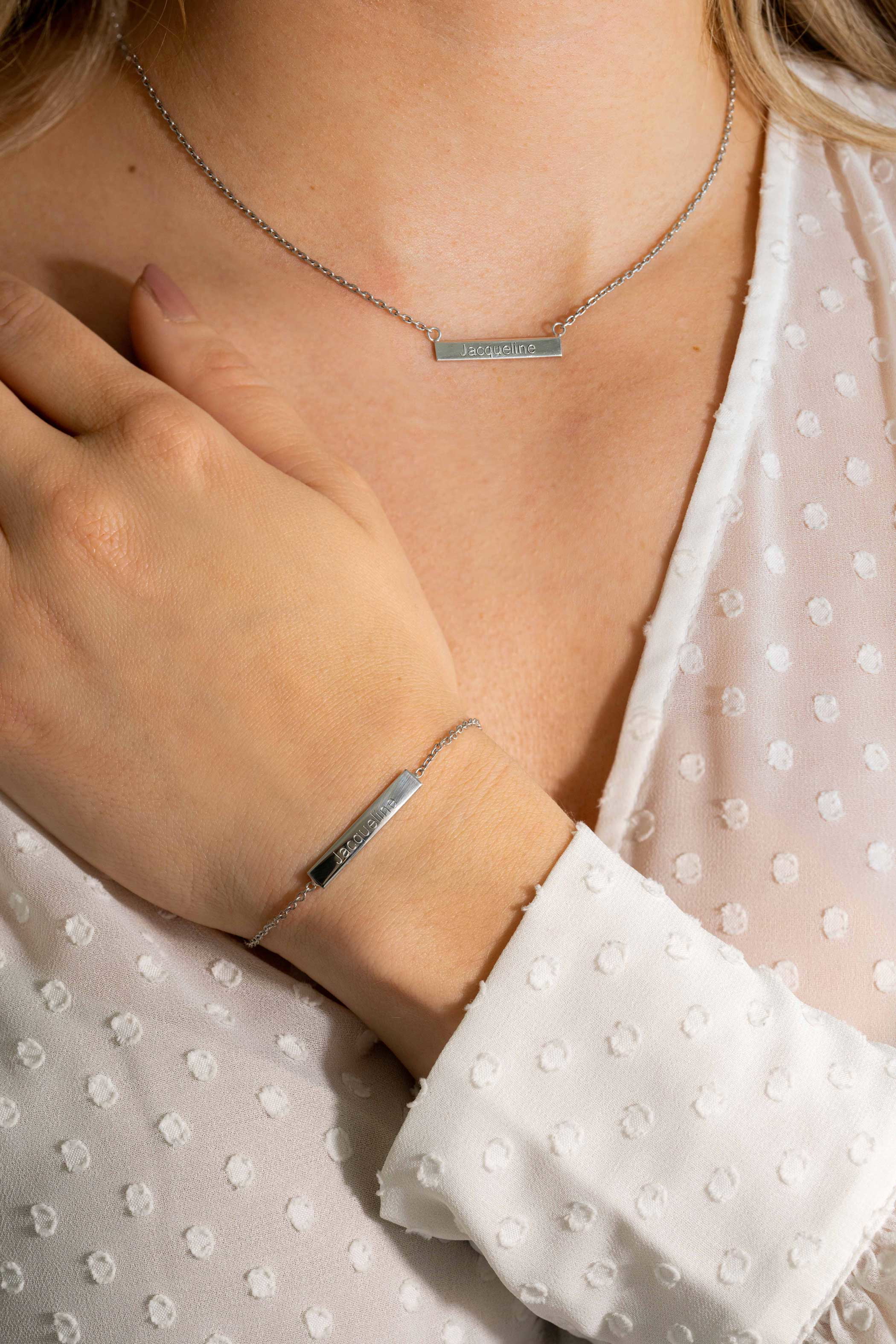 ZINZI zilveren armband met glanzend plaatje om te graveren 17-20cm ZIA2344
