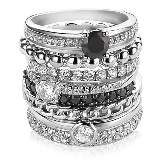 ZINZI silberner Ring weiß ZIR881