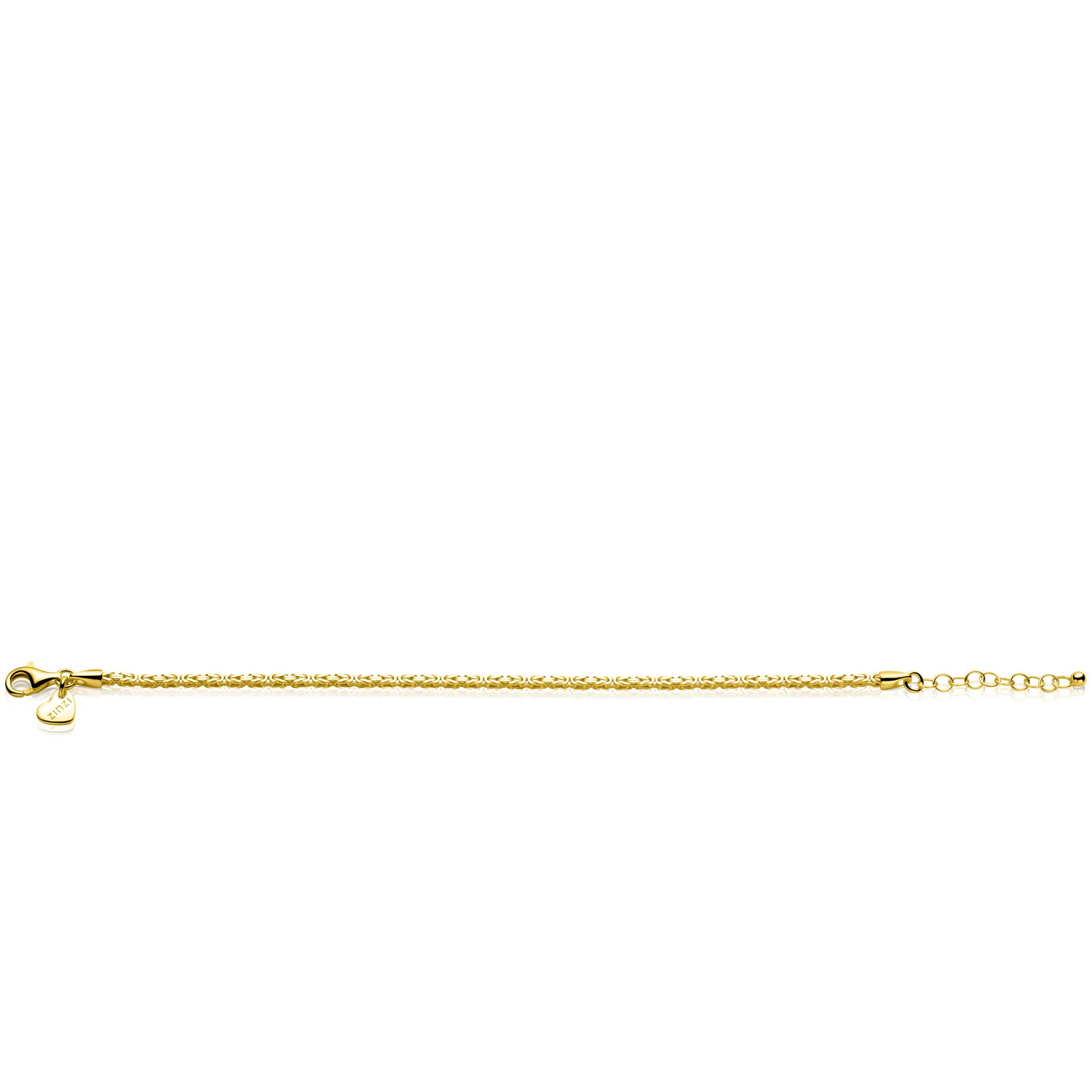 ZINZI zlv.armband gg.verg.koningsschakel mass.2mm