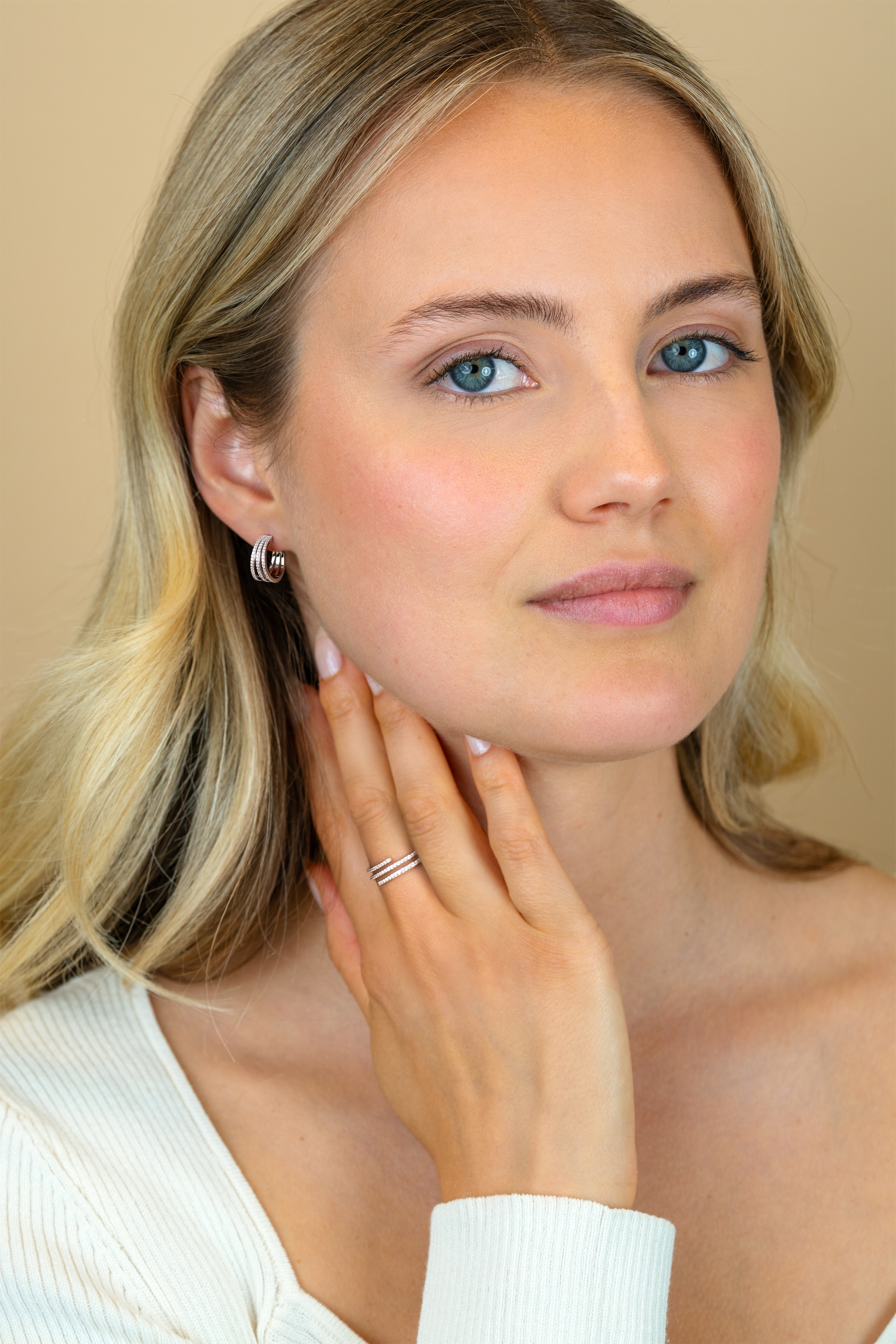 ZINZI zlv. klapcreolen multilook 3 banen zirc.13mm
