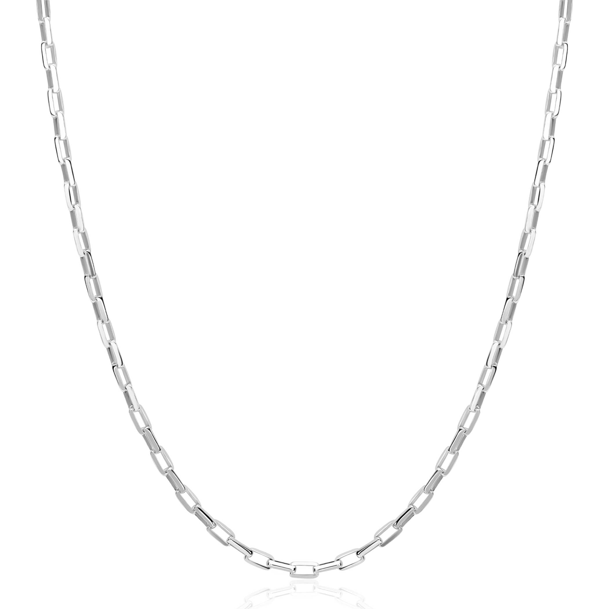 ZINZI zilveren paperclip schakel ketting (2,2mm breed) 42-45cm ZIC2845