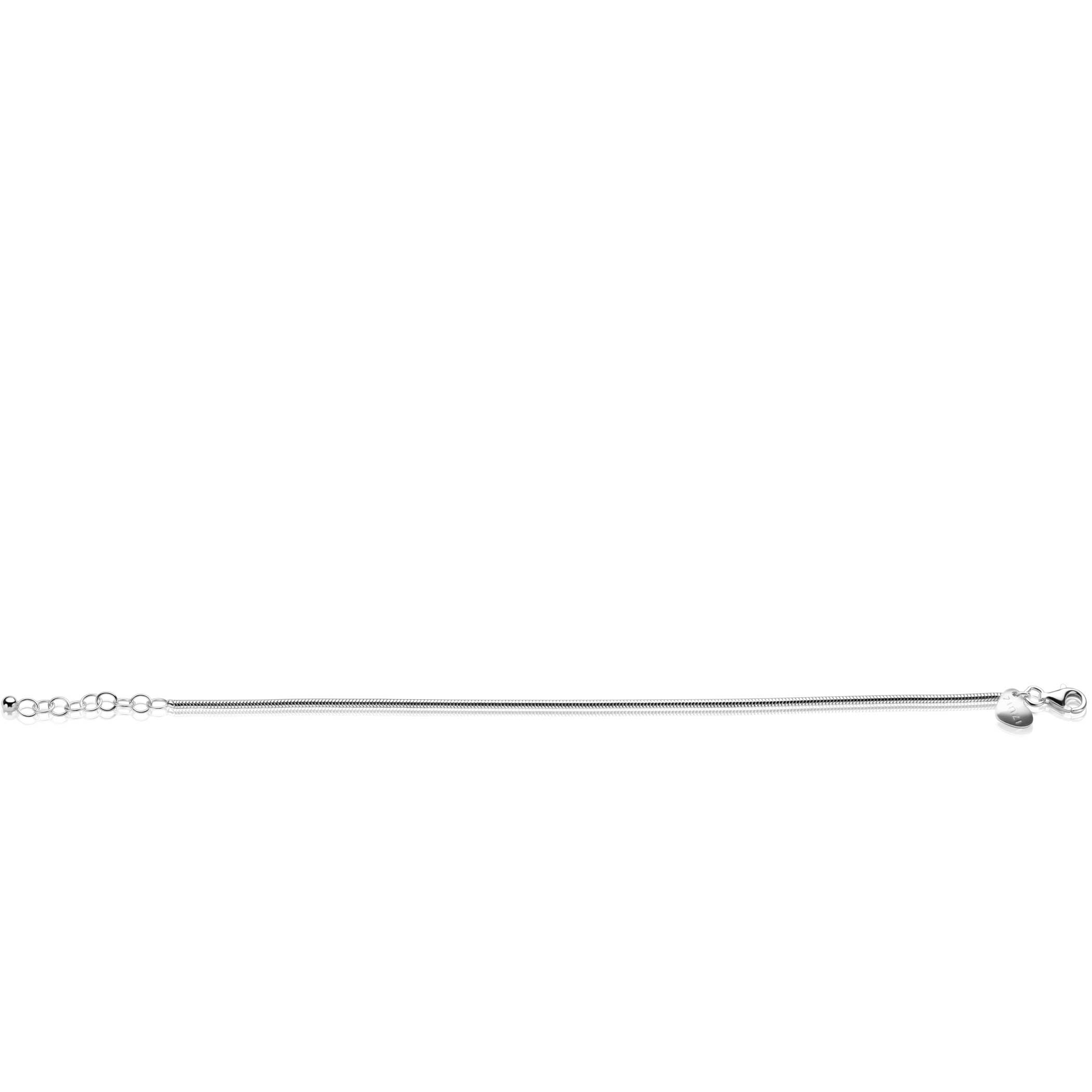 ZINZI zlv. slangen armband rond 1.7mm