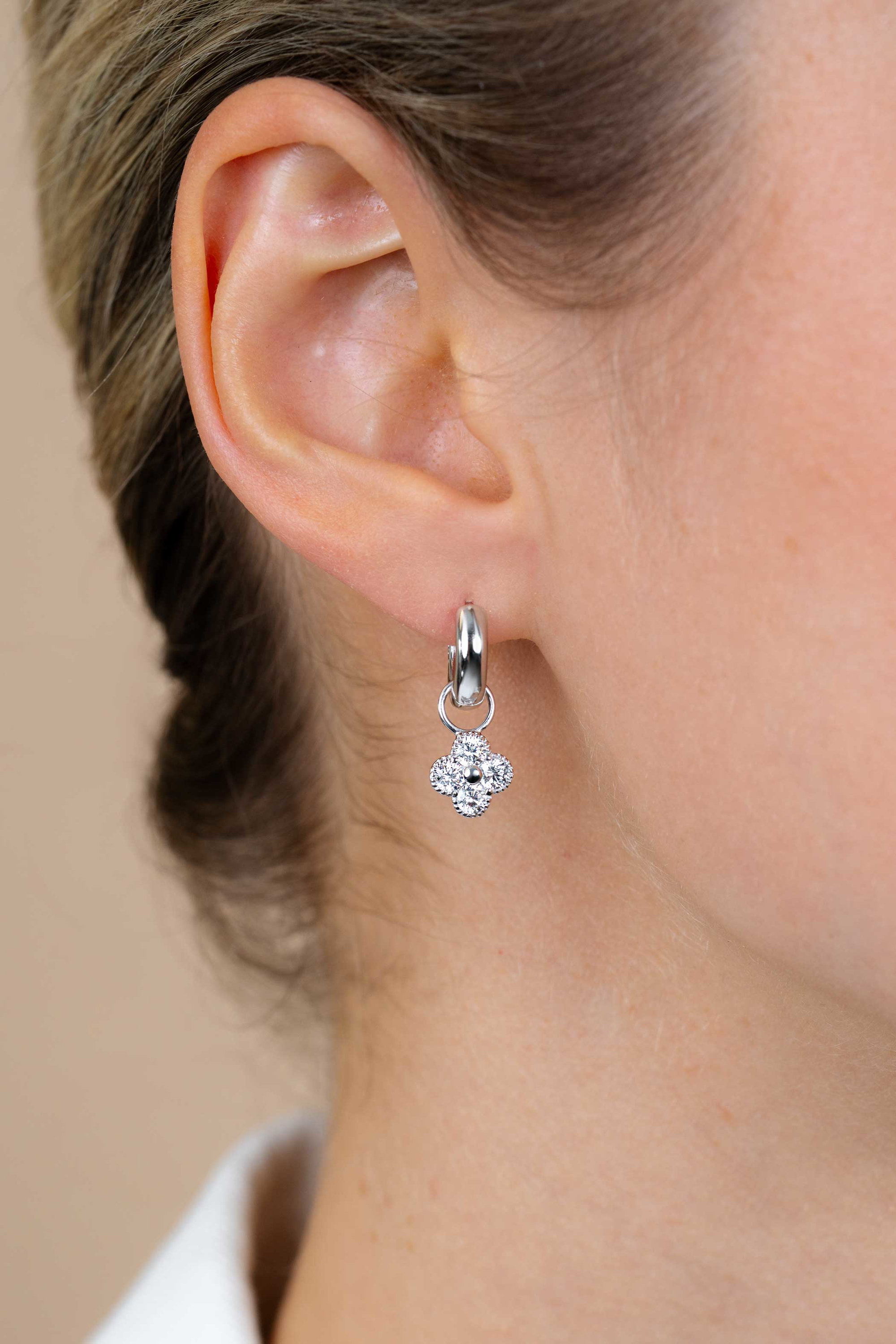 12mm ZINZI Sterling Silver Hoop Earrings 12x3mm ZIO189