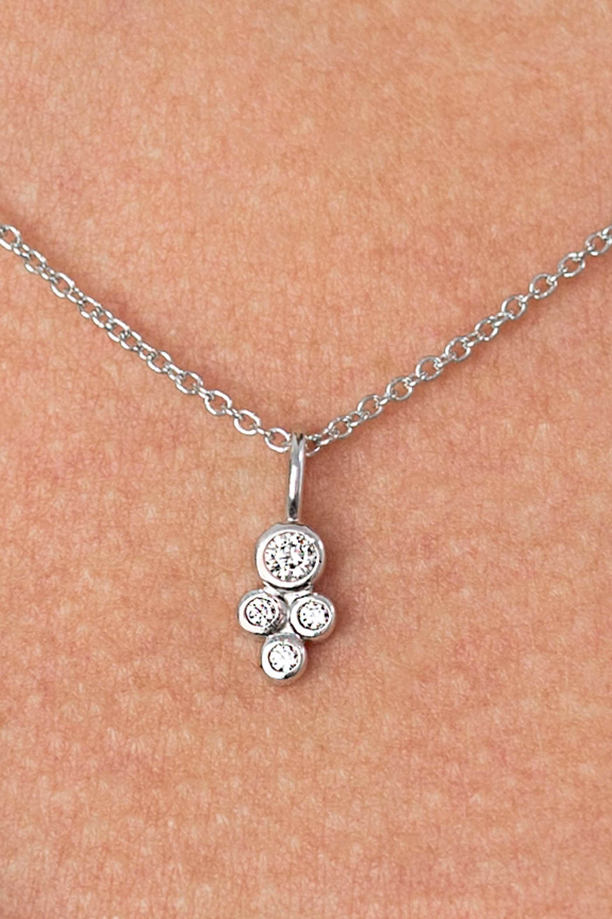 ZINZI zilveren hanger rond wit ZIH1829 (zonder collier)