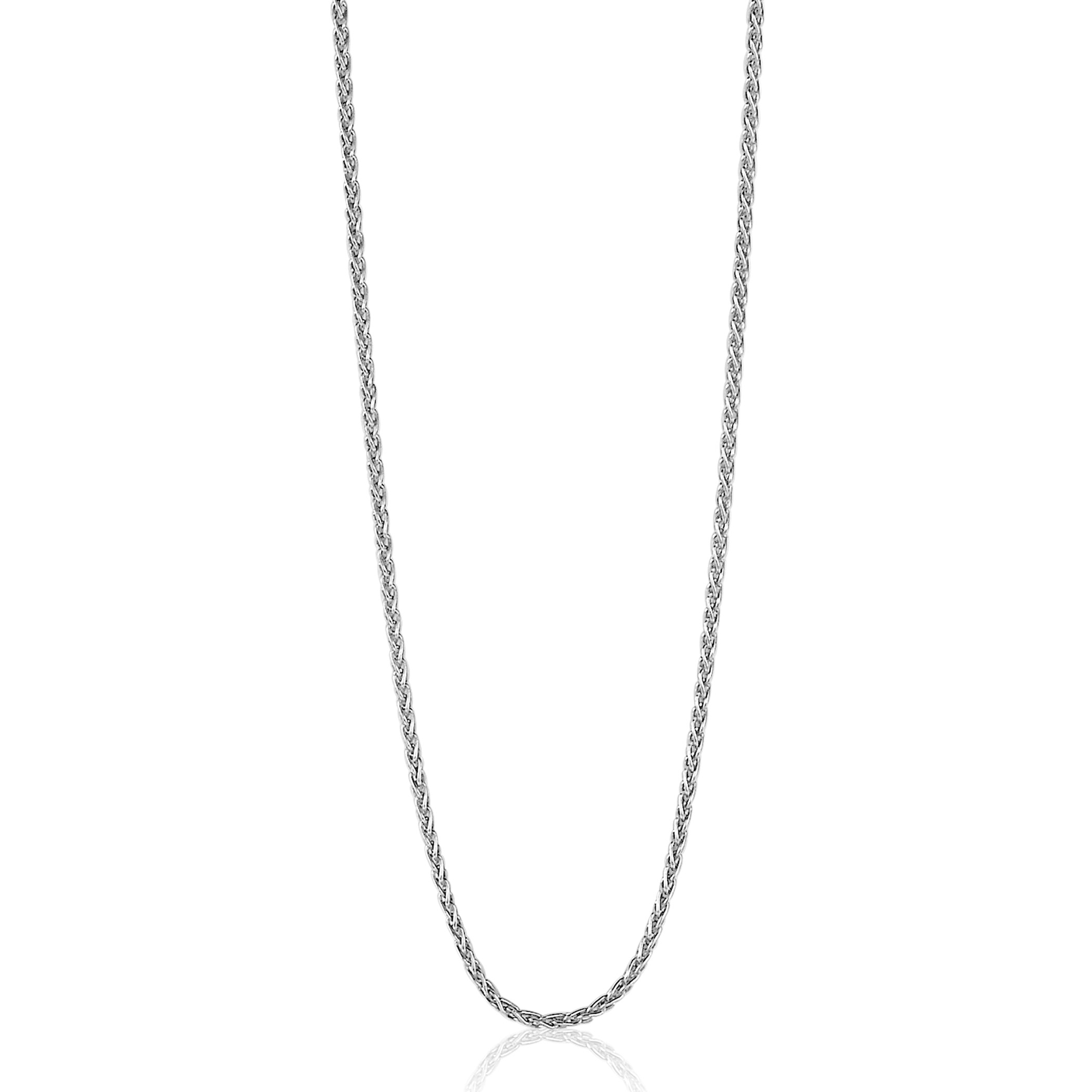 80 cm ZINZI zilveren palmier ketting ZILC-P80