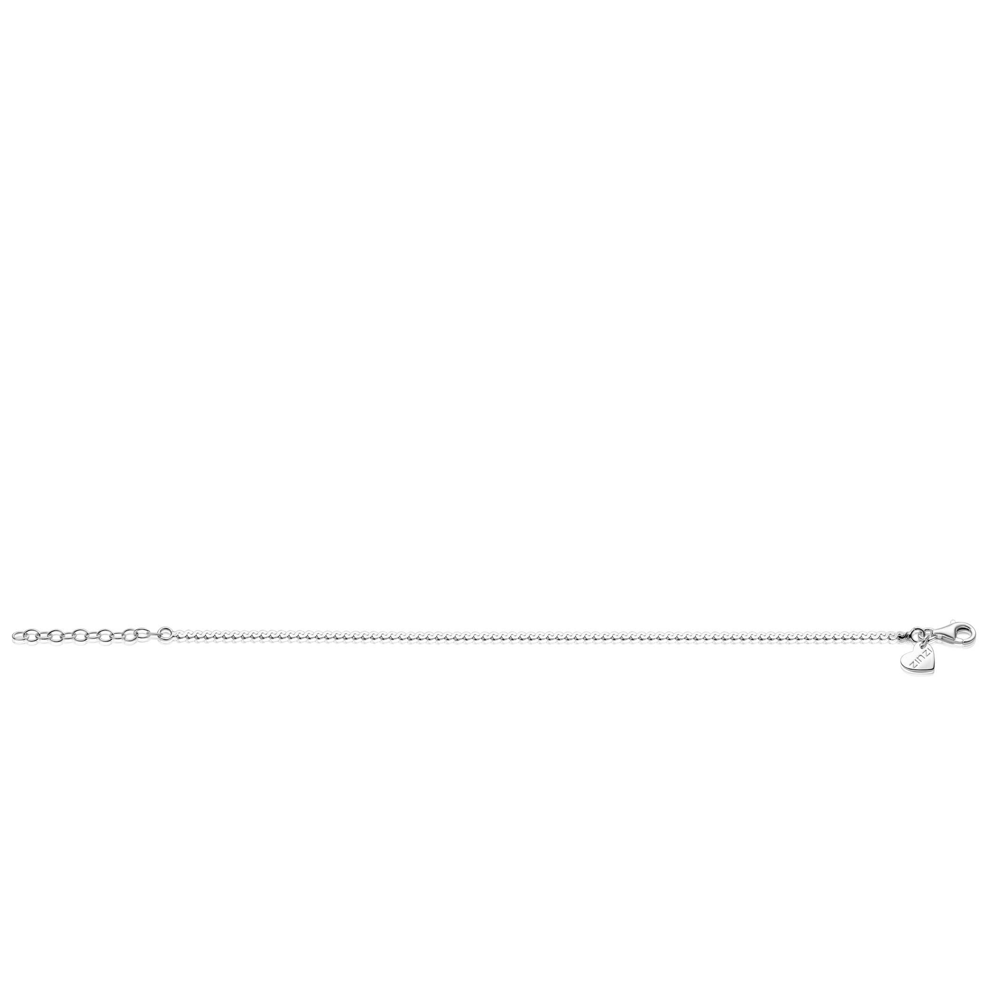 ZINZI zilveren schakelarmband met fijne gladde S schakel ZIA2774