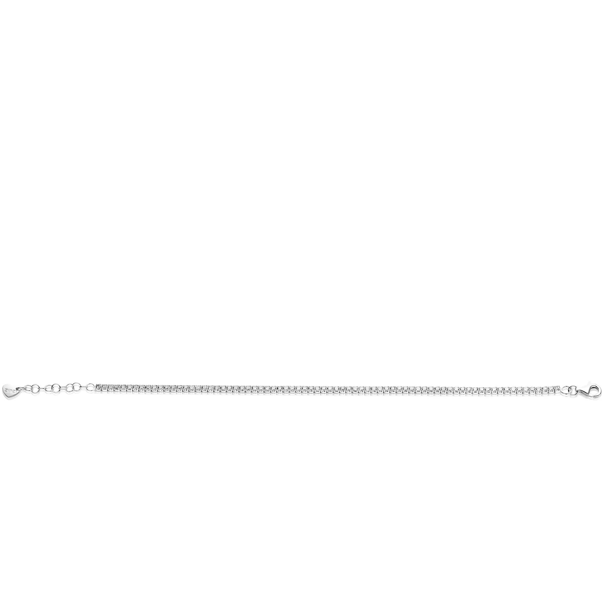 ZINZI zilveren tennis armband 2,1mm breed met rijzetting witte zirconia's ZIA2891