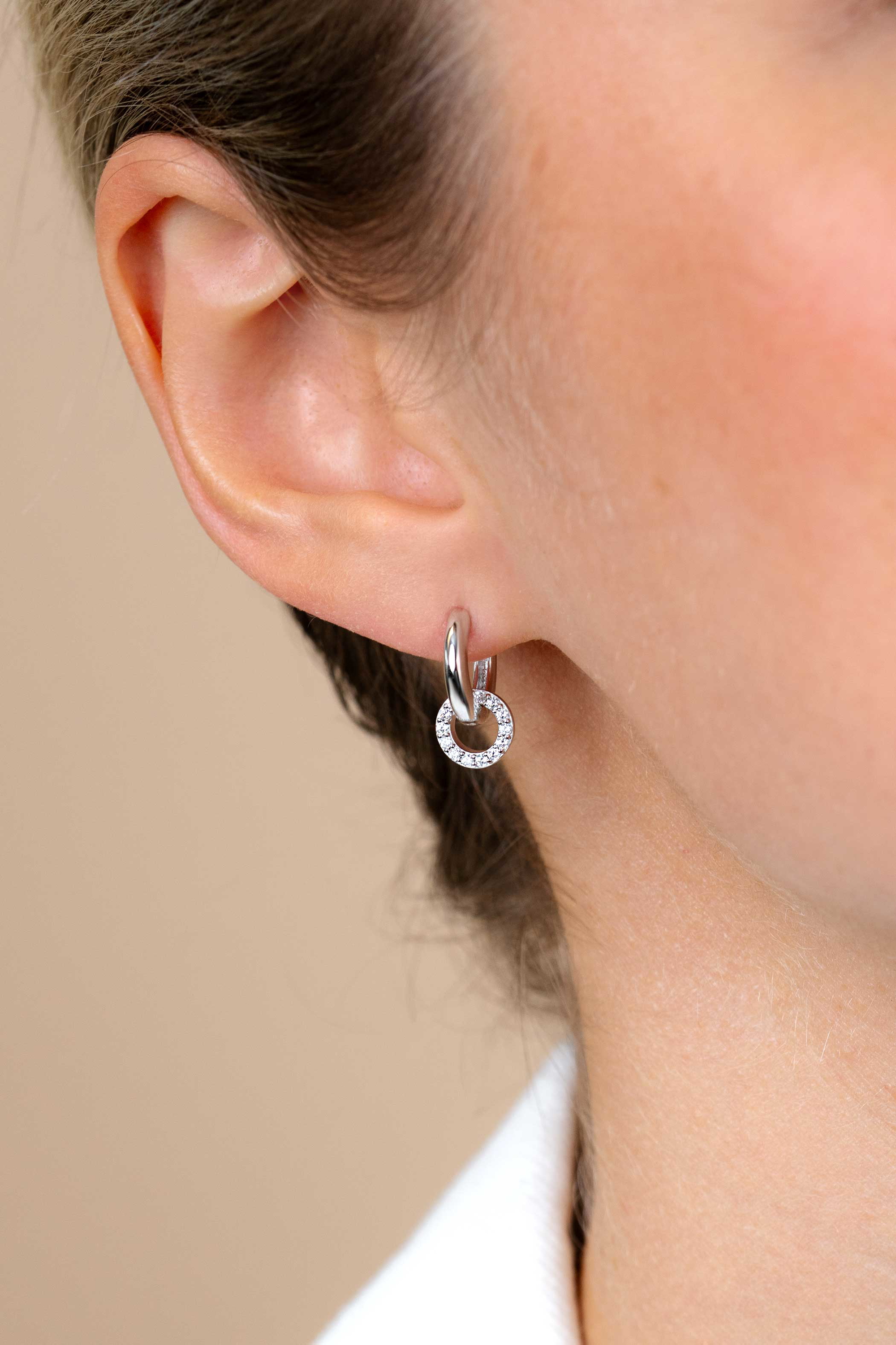 12mm ZINZI Sterling Silver Hoop Earrings width 2mm ZIO194