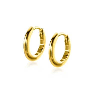 12,5mm ZINZI Gold 14 krt gouden oorringen 12,5mm met smalle ronde buis 1,8mm. Met luxe klapsluiting ZGO433
