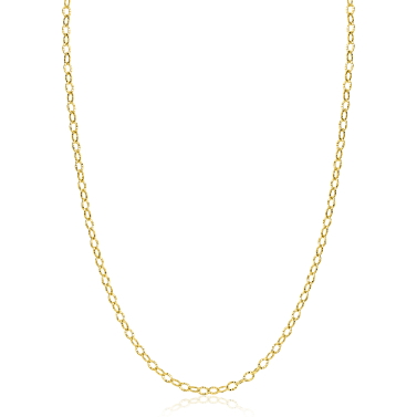 ZINZI GOLD collier ronde schakels gediamanteerd