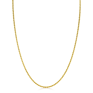 42cm ZINZI gold plated zilveren koord ketting ZILC-K42G