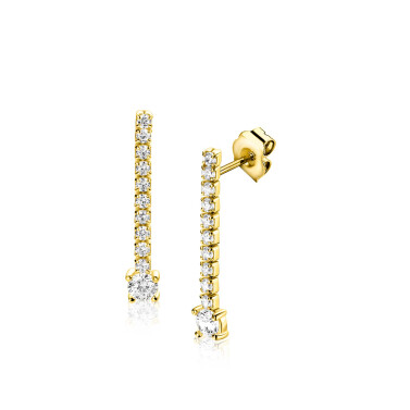 ZINZI zlv. oorstekers gg.verg. met zirconia's 26.5mm
