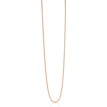 80cm ZINZI zilveren bolletjes ketting rosé verguld ZILC-B80R
