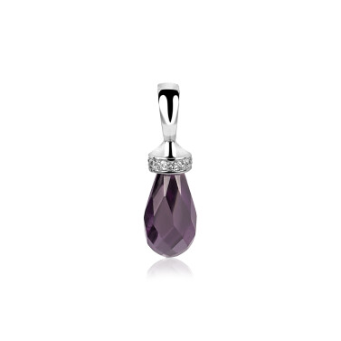 Zinzi silberner Pendelanhänger violett ZIH1002P