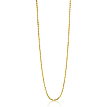70 cm ZINZI zilveren palmier ketting geel verguld ZILC-P70G