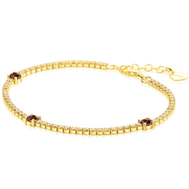 ZINZI zlv. tennisarmband gg.verg.fant.champ/bruin
