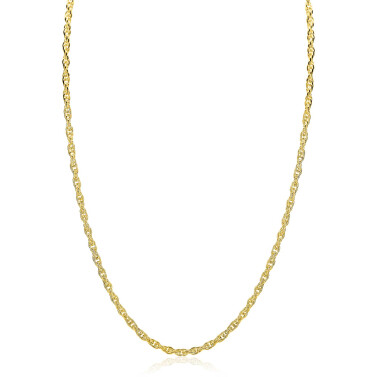 ZINZI zlv. collier gg.verg. fantasie koord 42+3cm
