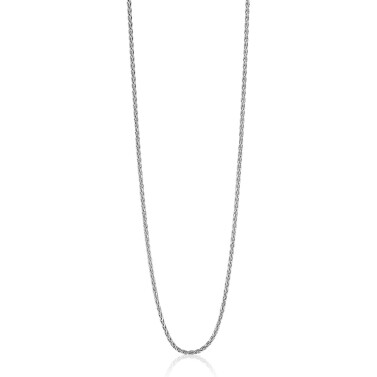 80 cm ZINZI zilveren palmier ketting ZILC-P80