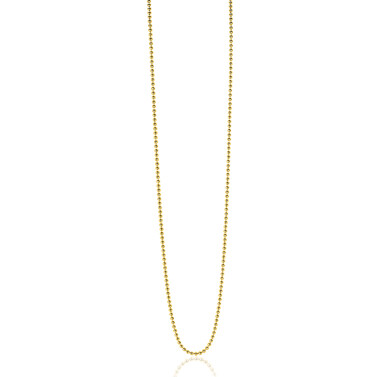 60cm ZINZI zilveren bolletjes ketting geel verguld ZILC-B60G