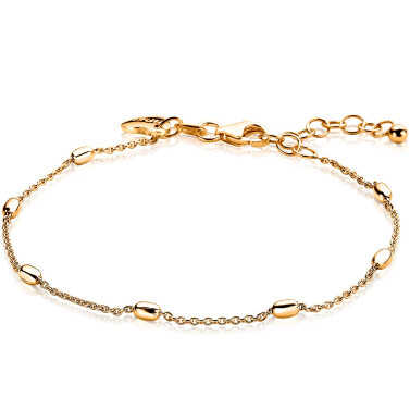 ZINZI zilveren fantasie armband geel verguld ovaal 16,5-20cm ZIA1655G