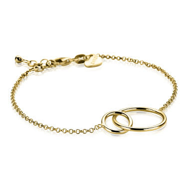 ZINZI silbernes Armband gelb vergoldet runde Formen16-19cm ZIA1278G