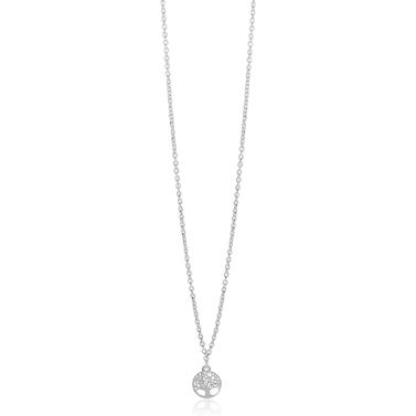 ZINZI zilveren ketting met levensboom hanger 8mm 42-45cm ZIC-BF139

