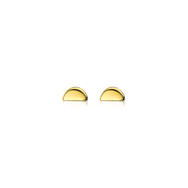 6mm ZINZI Gold Plated Sterling Silver Earrings Crescent Moon ZIO1379G