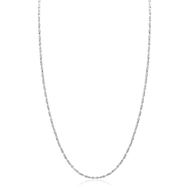 ZINZI zilveren organisch gedraaide schakel ketting (1,8mm breed) 42-45cm ZIC2843