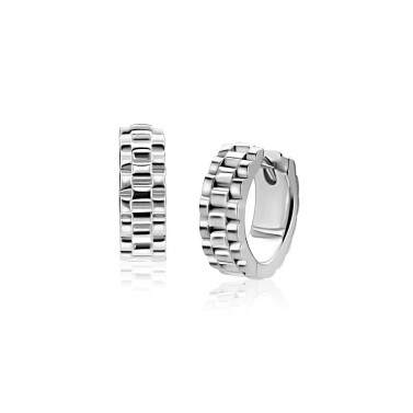 15mm ZINZI zilveren rolex-style oorringen met luxe scharniersluiting (5mm breed) ZIO2736