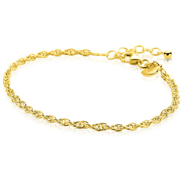 ZINZI zlv. armband gg.verg. fantasie koord