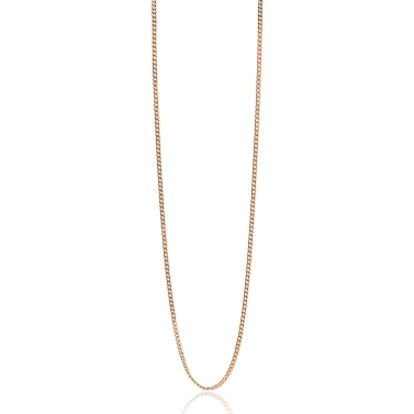 80cm ZINZI zilveren gourmet ketting rosé verguld ZILC-G80R
