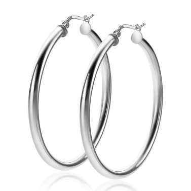 ZINZI zilveren oorringen 46x3mm rond ZIO2180