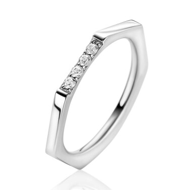 ZINZI zlv. aanschuifring 6 hoeken en zirconia's mt.62